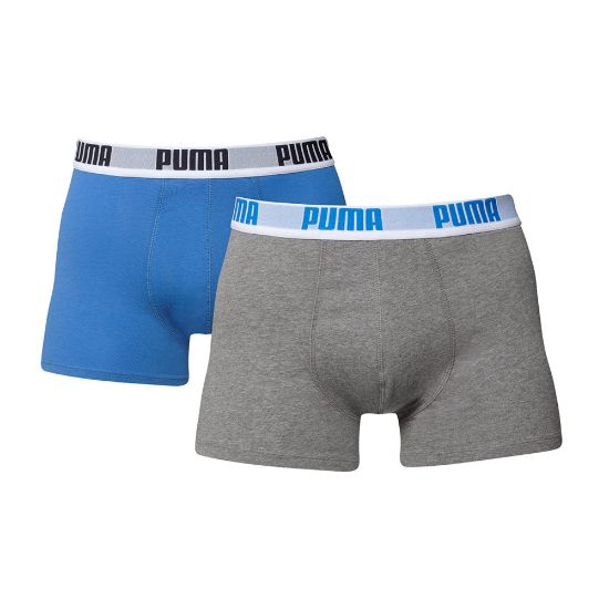 Bild von Basic Boxershorts 2er Pack S, blue / grey