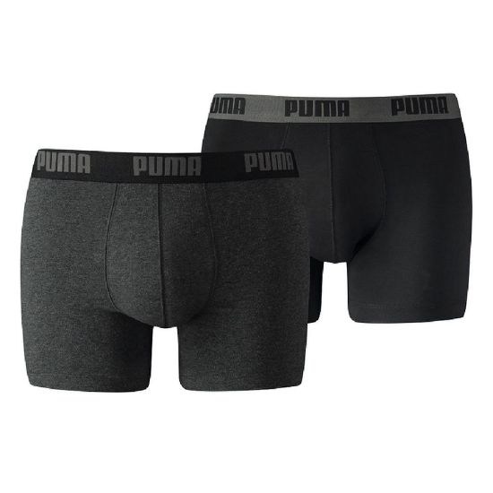 Bild von Basic Boxershorts 2er Pack L, dark grey