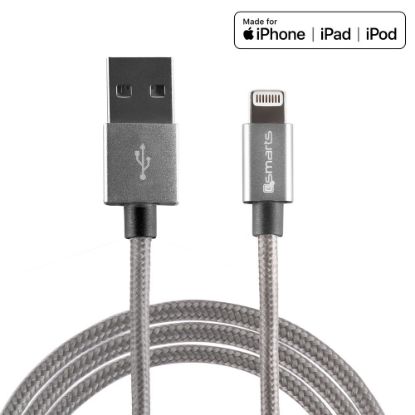 Bild von USB auf Lightning Datenkabel 2m, Grau
