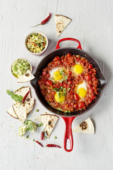 Bild von Brat und Servierpfanne, 23 cm, kirschrot