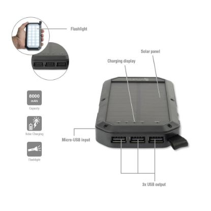 Bild von Powerbank-Solar "TitanPack", 8000 mAh