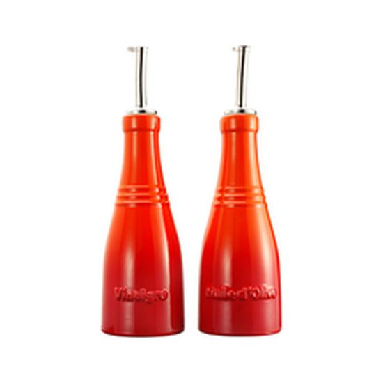 Bild von Essig- und Ölset, ofenrot