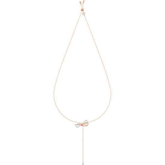 Bild von "Lifelong Bow" Y-Halskette, weiß, Metallmix