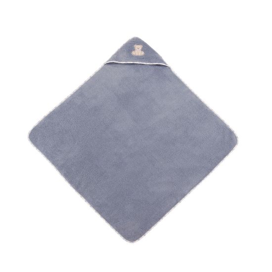 Bild von Kapuzenhandtuch "Teddy", 100x100 cm, smoke blue