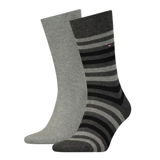 Bild von Socken "DUO STRIPE", 2er Pack, middle grey, 43/46