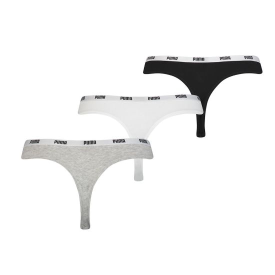 Bild von Unterwäsche "STRING", 3er Pack, white/grey/black, S
