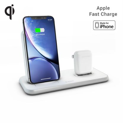 Bild von Induktive Ladestation "Aluminium Stand + Dock 10W", Weiß