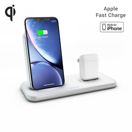 Bild von Induktive Ladestation "Aluminium Stand + Dock 10W", Weiß