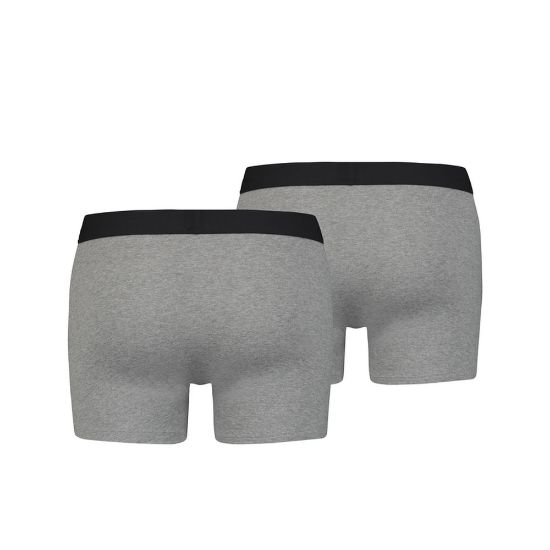 Bild von Boxershorts 2er-Pack "Solid Basic", XXL, middle grey melange