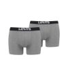 Bild von Boxershorts 2er-Pack "Solid Basic", M, middle grey melange