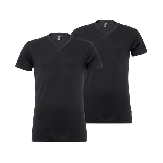 Bild von LEVIS MEN V-NECK 2er Pack, Jet Black, S