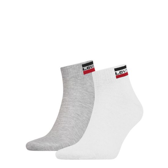 Bild von LEVIS MID CUT SPRTWR LOGO 2er Pack, white / grey, 35/38