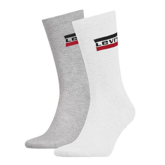 Bild von Socken "Regular Cut", white / grey, 35/38