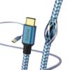 Bild von Lade-/Datenkabel "Reflective", USB Type-C - USB-A, 1,5 m, Blau