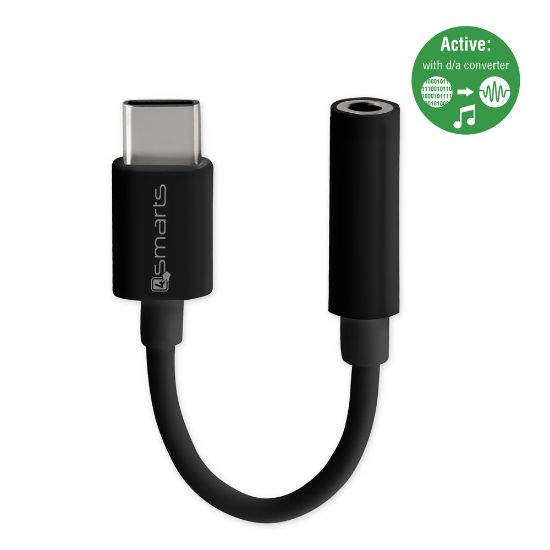 Bild von Passiver Adapter USB Typ-C auf 3.5mm Audio-Anschluss, Weiß