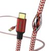 Bild von Lade-/Datenkabel "Reflective", USB Type-C - USB-A, 1,5 m, Rot