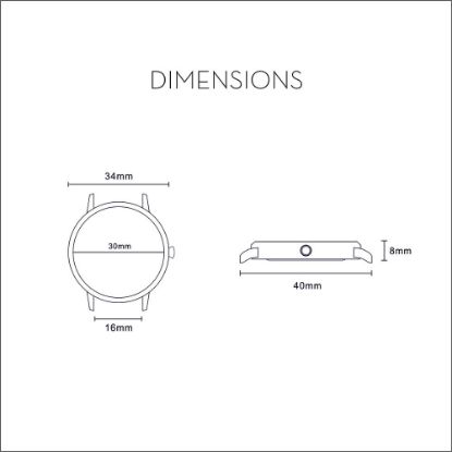 Bild von Holzuhr "Dubai", 34mm