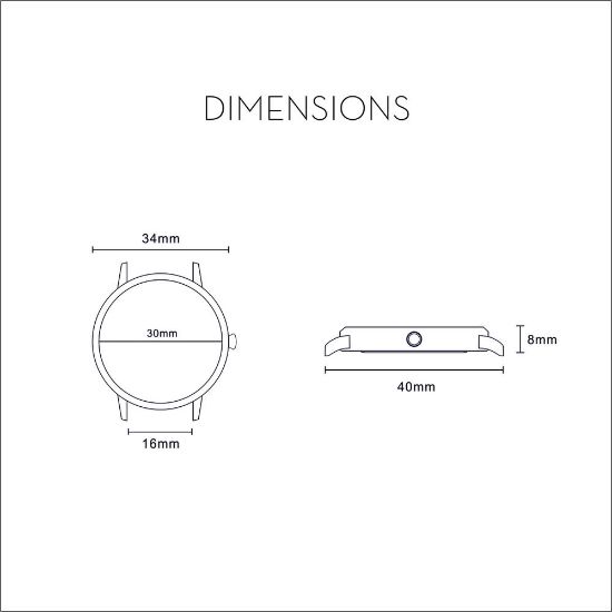 Bild von Holzuhr "Dubai", 34mm