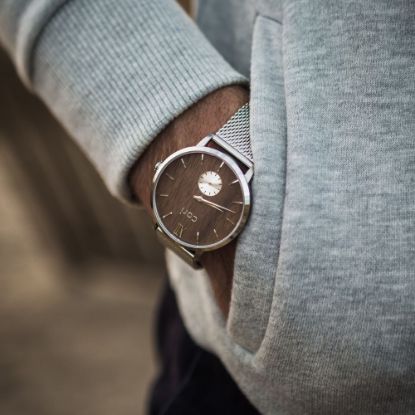 Bild von Holzuhr "Helsinki", 42mm